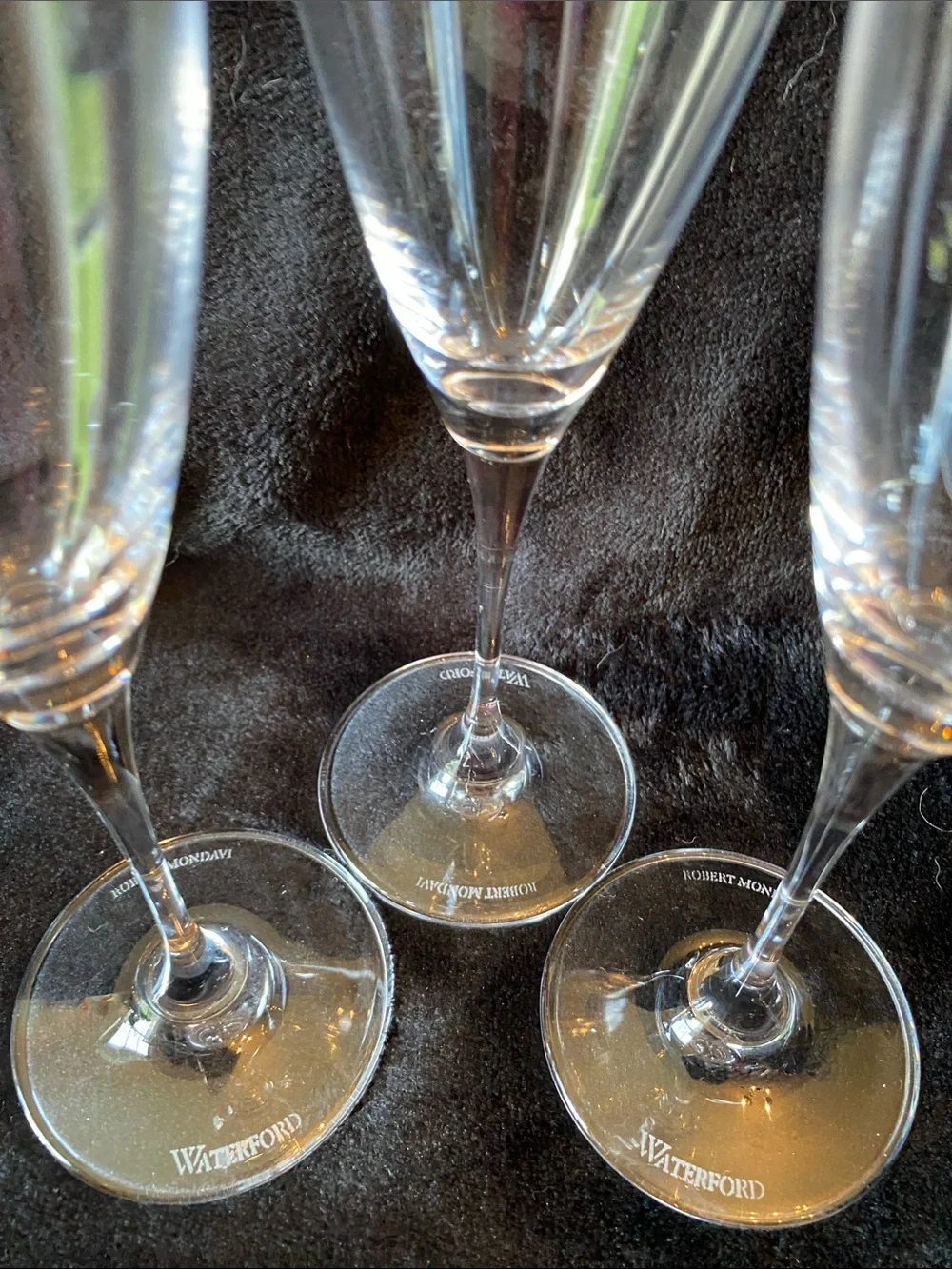 Waterford Robert Mondavi Clear Crystal Champagne Flutes - Set of 3